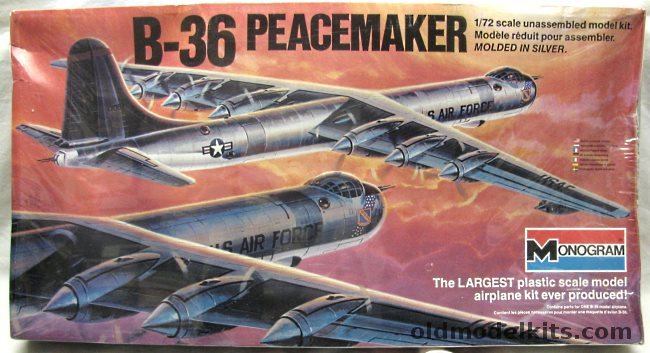 Monogram 1/72 Convair B-36 Peacemaker, 5703 plastic model kit